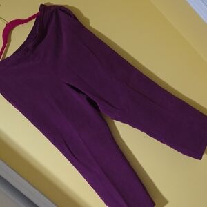 Alfred Dunner Rich Purple Cropped Pants